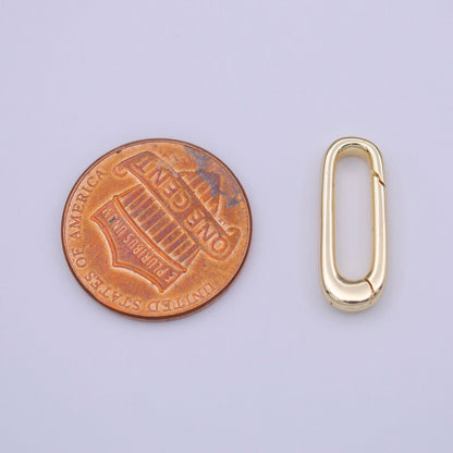 18mm Thin Oblong Oval Jewelry Supply in Gold &amp; Silver | K-242, K-280