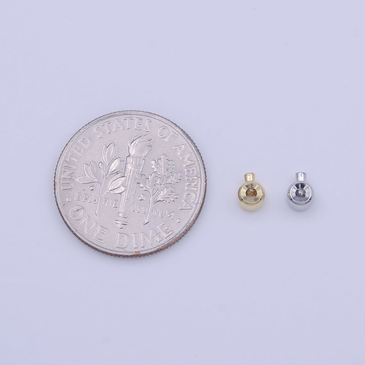 12 Pieces Gold Filled Jewelry Bead Connector Link Crimp Supply Making in Gold &amp; Silver | B-608 B-611