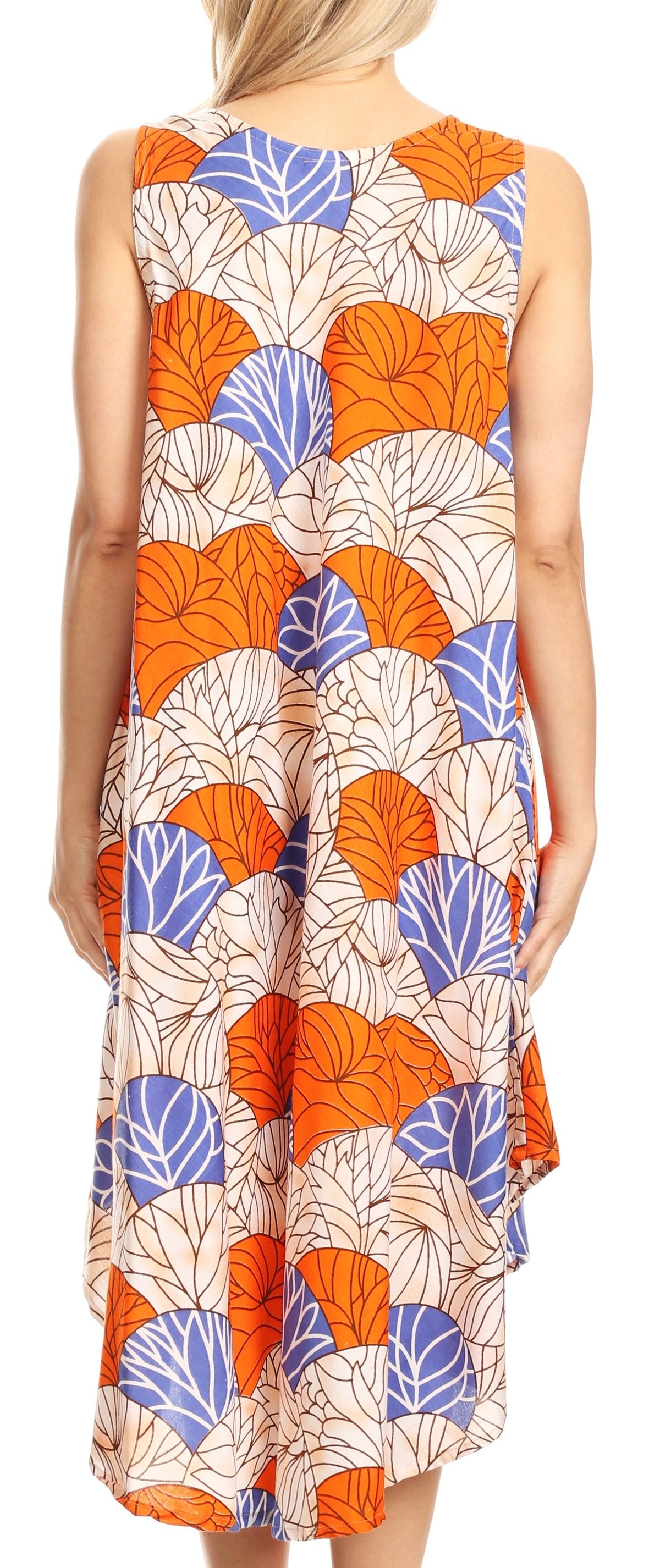 Sakkas Mikaela Summer Flowy Caftan Dress Cover-up Light &amp; Casual