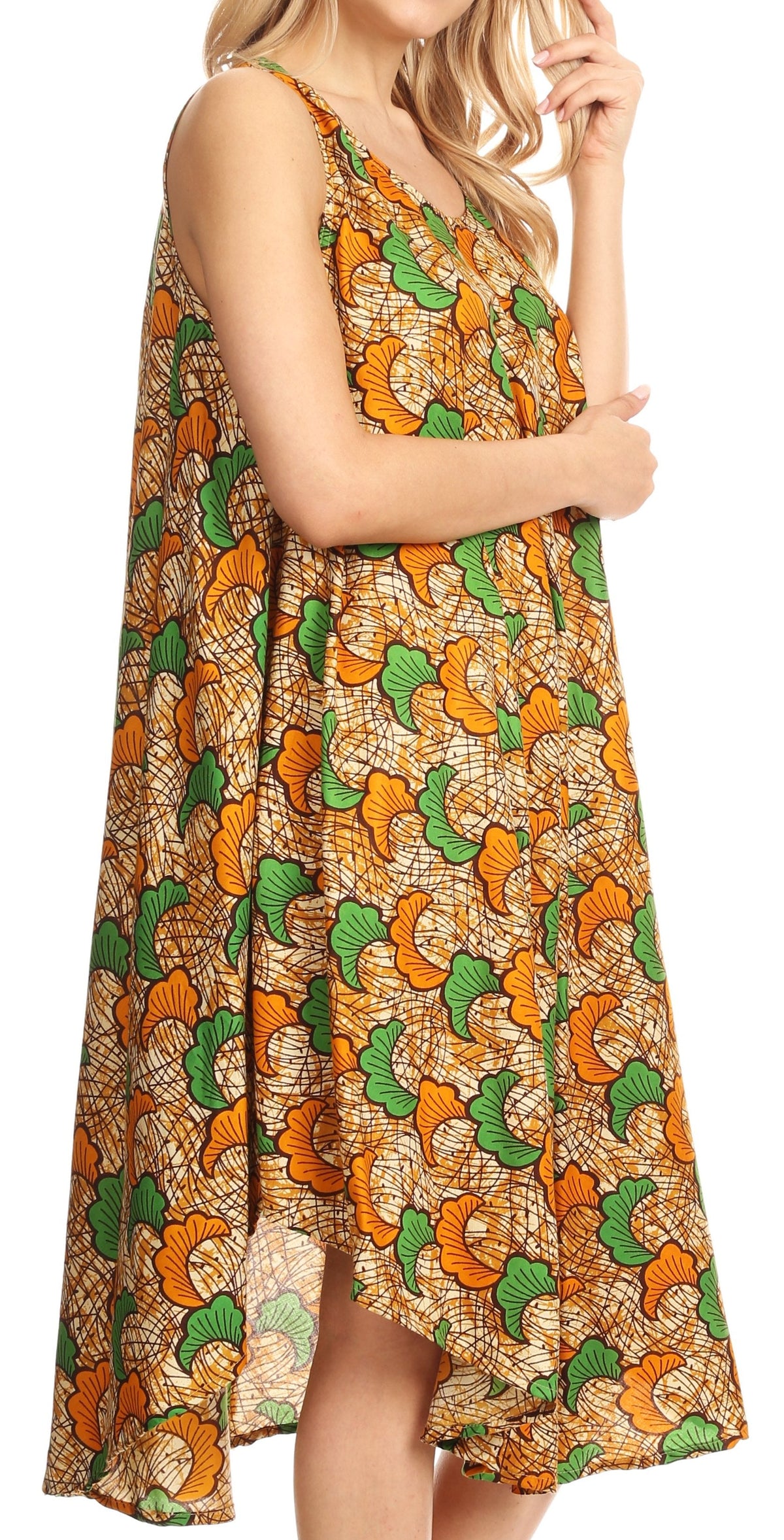 Sakkas Mikaela Summer Flowy Caftan Dress Cover-up Light &amp; Casual