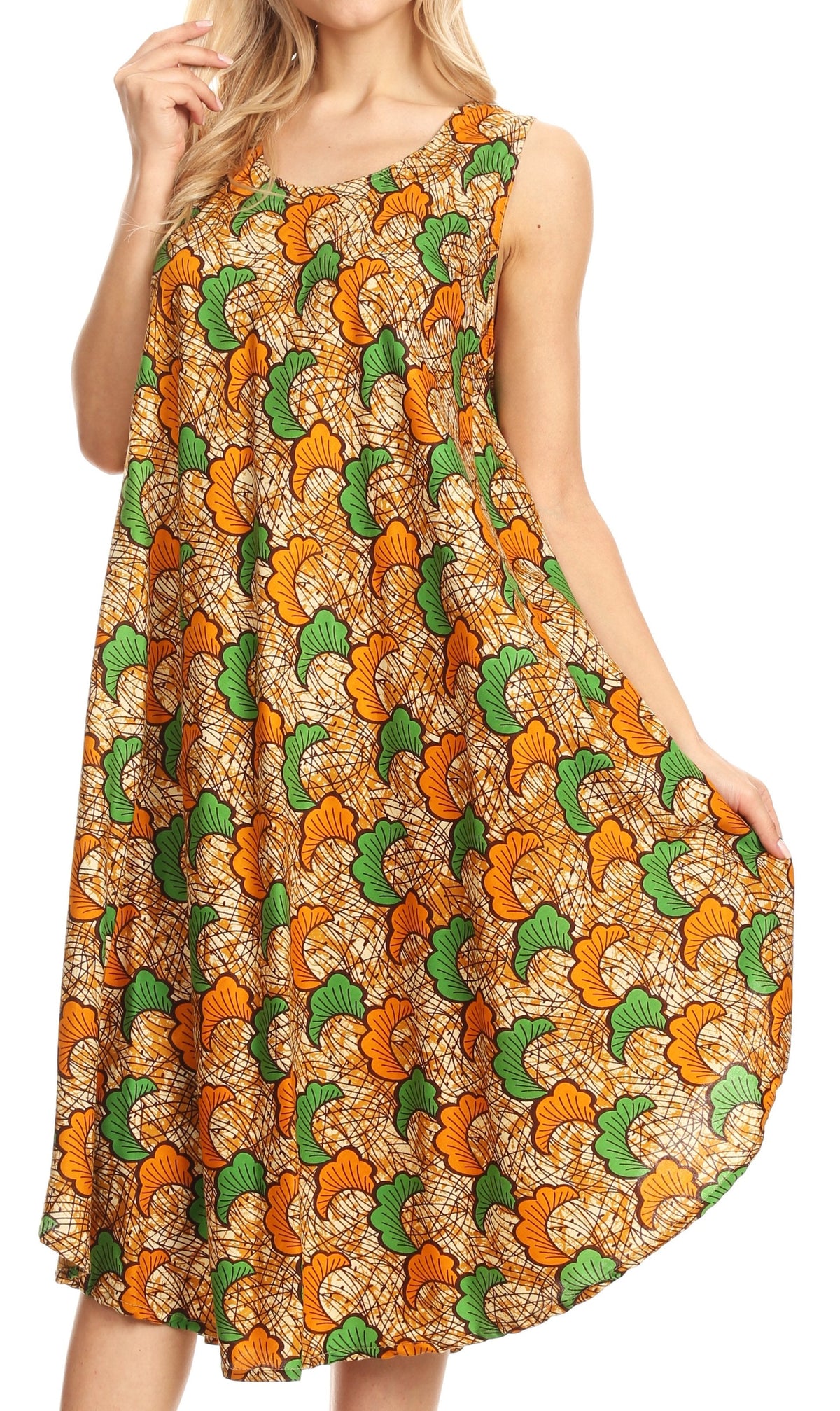 Sakkas Mikaela Summer Flowy Caftan Dress Cover-up Light &amp; Casual