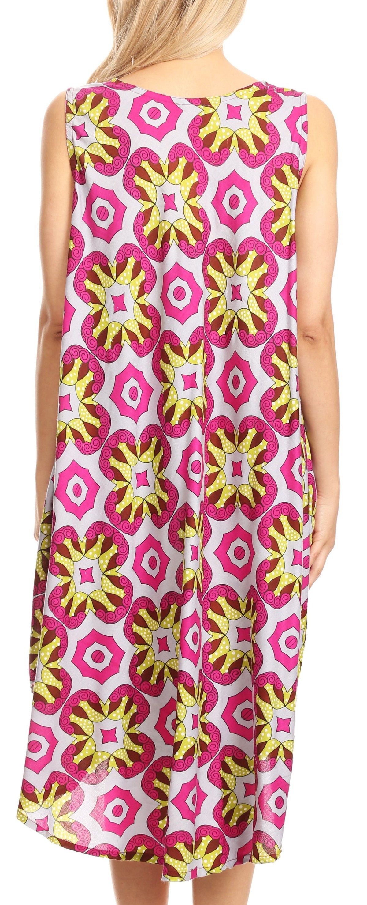 Sakkas Mikaela Summer Flowy Caftan Dress Cover-up Light &amp; Casual