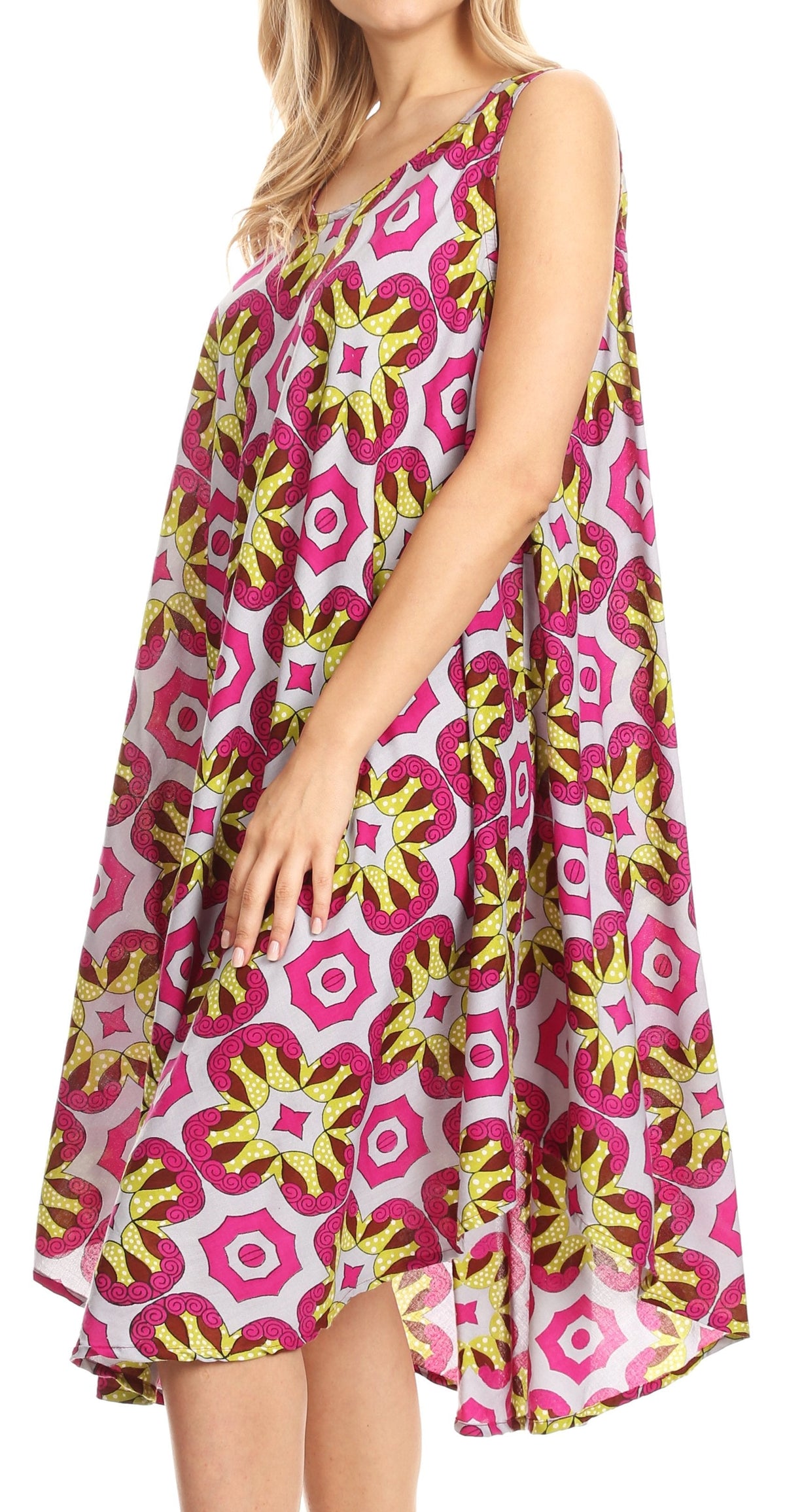 Sakkas Mikaela Summer Flowy Caftan Dress Cover-up Light &amp; Casual