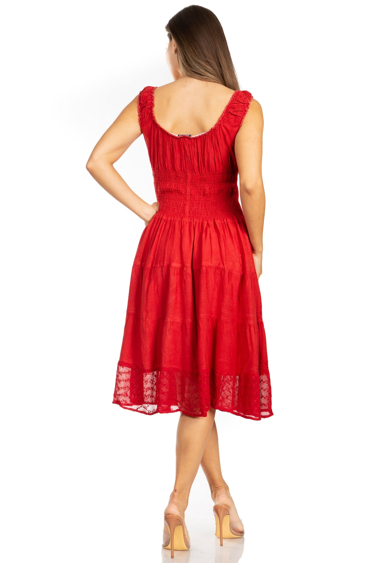 Sakkas Spring Maiden Ombre Peasant Dress