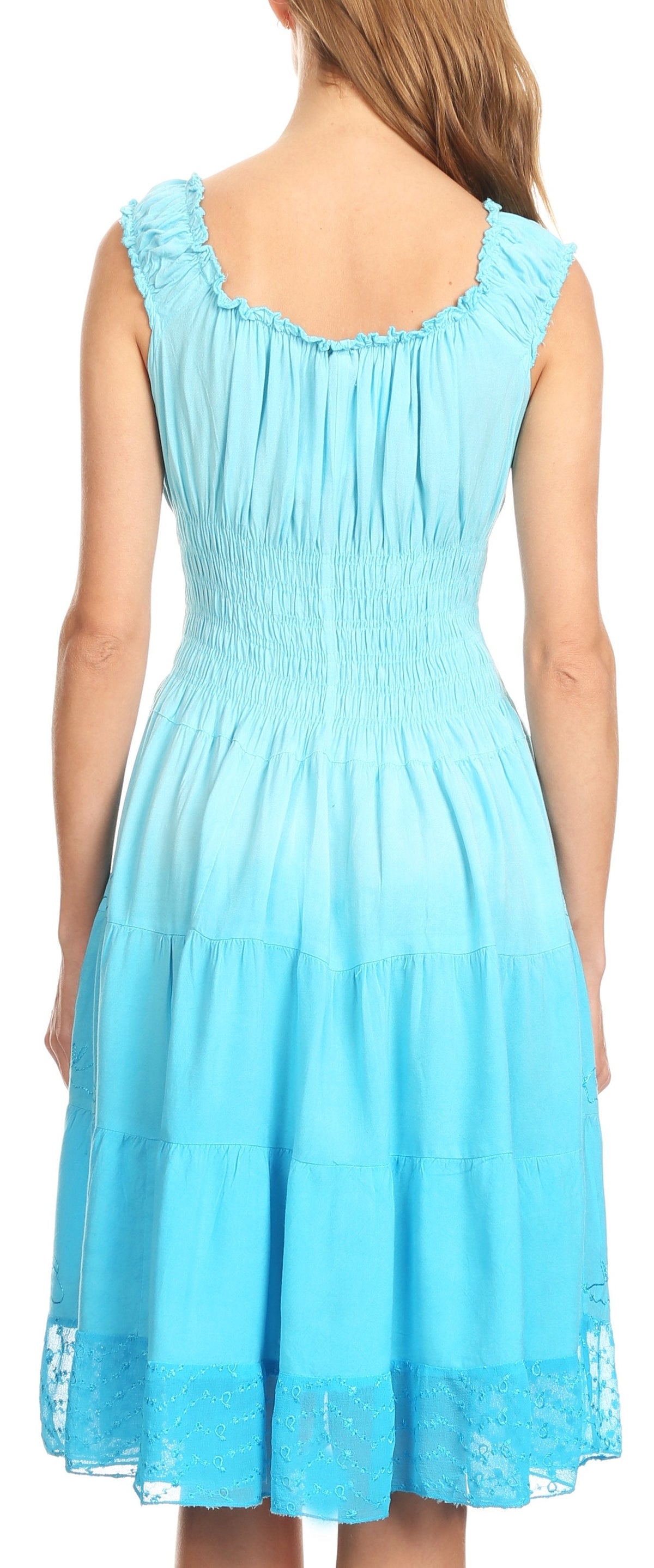 Sakkas Spring Maiden Ombre Peasant Dress