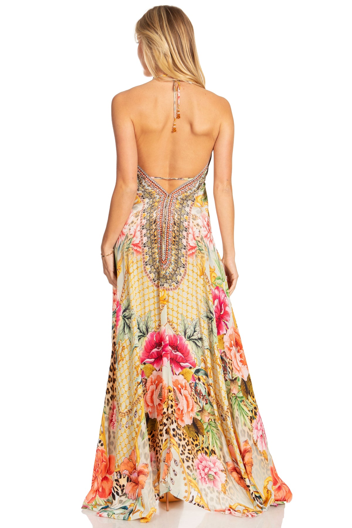 Sakkas Lizi 2025 Womens Maxi High-low Halter Handkerchief Long Dress Beach Party