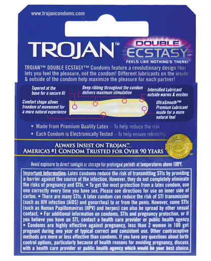 Trojan Double Ecstasy Condom - Box of 3