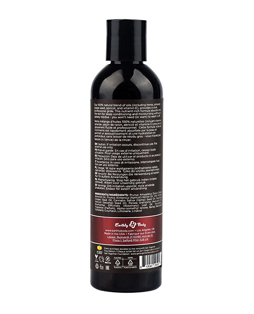 Earthly Body Massage &amp; Body Oil - 8 oz Zen Berry Rose