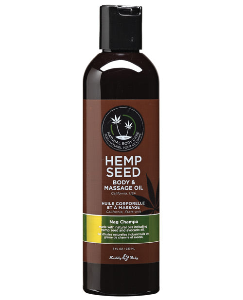 Earthly Body Massage &amp; Body Oil - 8 oz Nag Champa