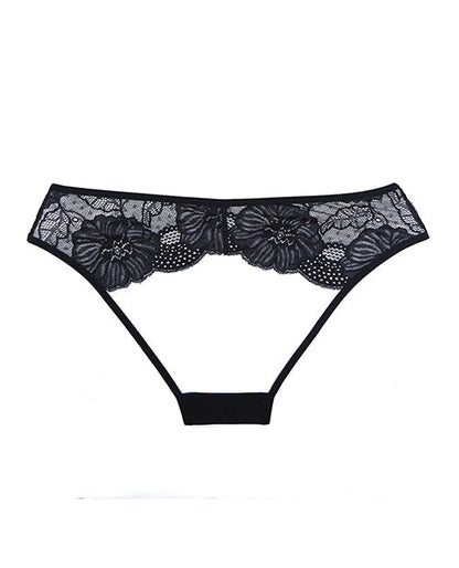 Adore Kiss Mesh &amp; Lace Open Panty Black O/S