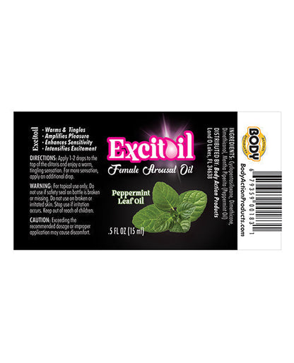 Body Action Peppermint Arousal Oil - .5 oz