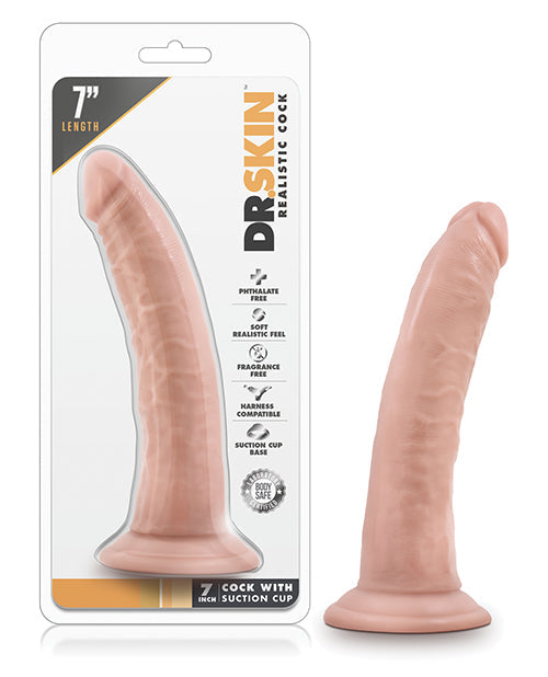 Blush Dr Skin Large Dildo | 7" Big Dildo | Vanilla Suction Cup Dildo | Best Dildo