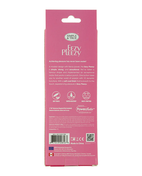 Easy Pleezy Pink Vibrator | Bullet Vibrators | 10-Function Silicone Beginner | Best Vibrator for Women