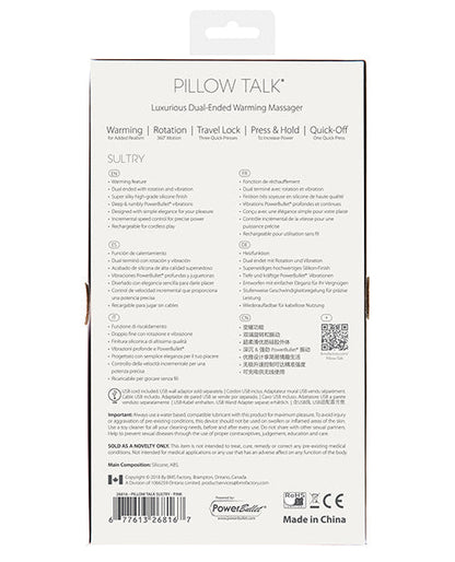 Pillow Talk G Spot Vibrator | Sultry Rotating Wand Vibrator | Pink Vibrator | Best Vibrator for Women