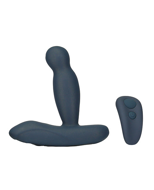Lux Active Revolve 4.5" Rotating &amp; Vibrating Anal Massager - Dark Blue
