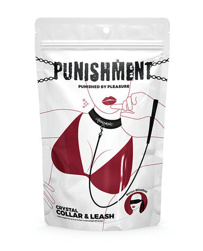 Punishment Crystal Detail Collar &amp; 37" Leash