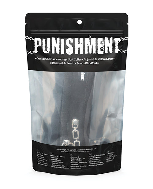 Punishment Crystal Detail Collar &amp; 37" Leash
