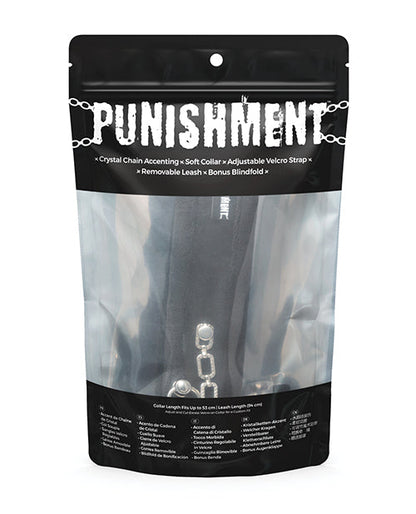 Punishment Crystal Detail Collar &amp; 37" Leash