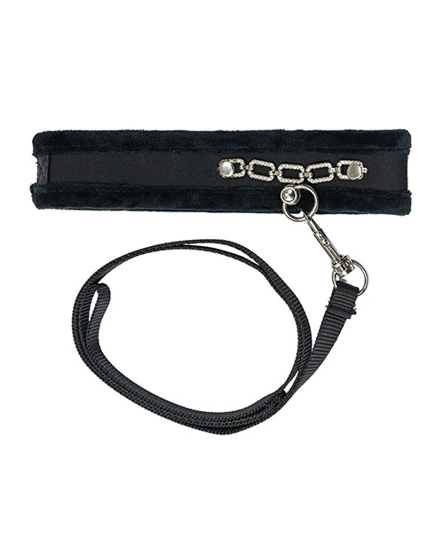 Punishment Crystal Detail Collar &amp; 37" Leash