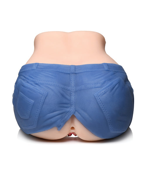 Curve Toys Mistress Holly Denim Shorts Pussy &amp; Ass Masturbator - Ivory