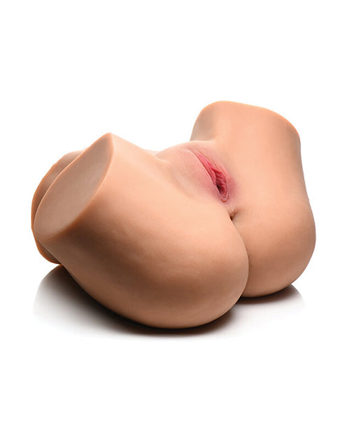 Curve Toys Mistress Vibrating &amp; Squeezing Pussy &amp; Ass Masturbator - Light