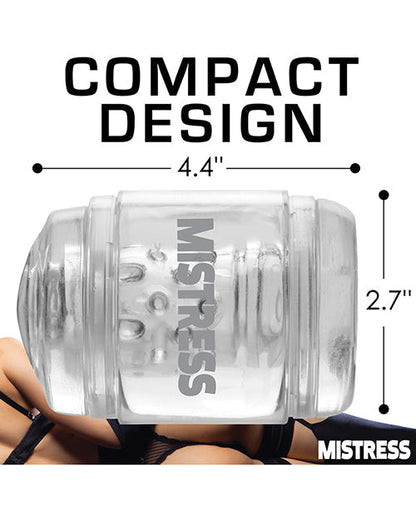 Curve Toys Mistress Double Shot Pussy &amp; Ass Mini Masturbator  - Clear