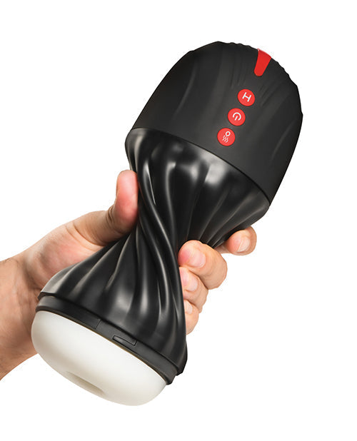 Curve Toys Jock Sucking &amp; Vibrating Masturbator - Black