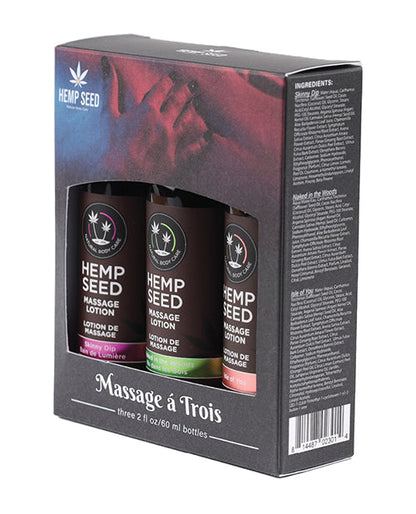 Earthly Body Massage Lotion Trio - 2 oz Isle, Skinny &amp; Naked