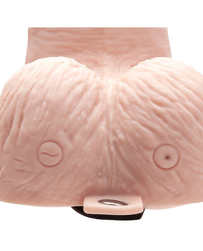 Lux Fetish 6" Rechargeable Strap On w/Balls - Ivory