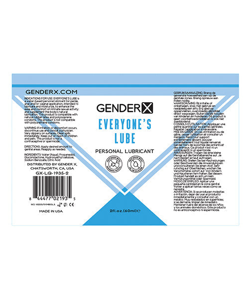 Gender X Flavored Lube - 2 oz Everyone&