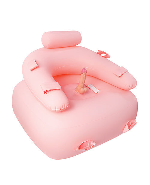 Get Down On It Inflatable Cushion w/Remote Controlled Dildo &amp; Wrist/Leg Strap