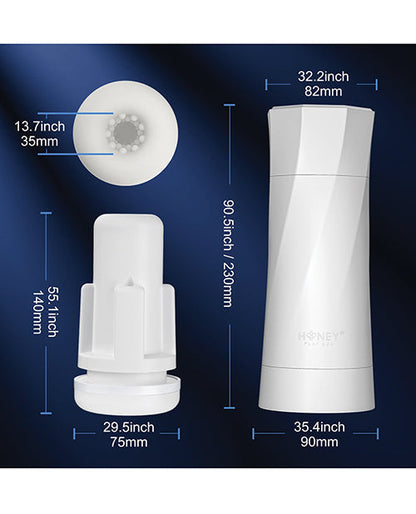 Sky Intense Suction &amp; Vibration Blowjob Machine - White