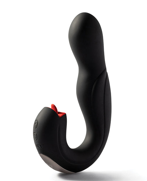 Joi Pro Rotating Head G-Spot Vibrator &amp; Clit Licker w/Remote - Black