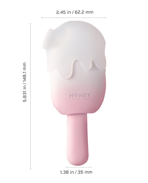Bite Me Sucking, Tapping &amp; Vibrating Cream Pop Stimulator - Pink/White