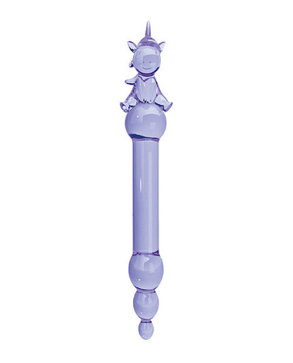 Glass Menagerie Realistic Dildo | Unicorn Glass Dildo | Purple Big Dildo | Nubbed Large Dildo