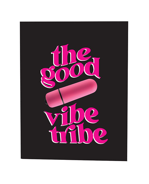 Good Vibe Tribe Naughty Greeting Card w/Rock Candy Vibrator &amp; Fresh Vibes Towelettes