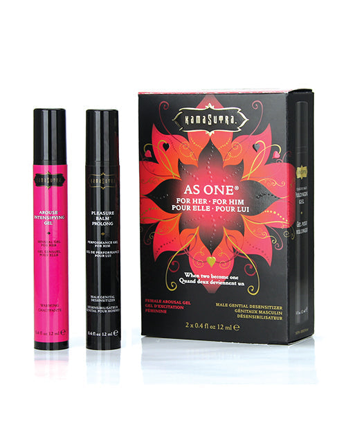 Kama Sutra As One Intensify Plus Warming &amp; Prolonging Gel Couples Kit - .4 oz