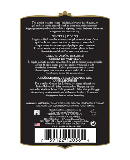 Kama Sutra Divine Nectars Gel - 5 oz Vanilla Creme