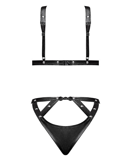 Lust Contessa Cupless Strappy Brazilian Teddy Black S/M