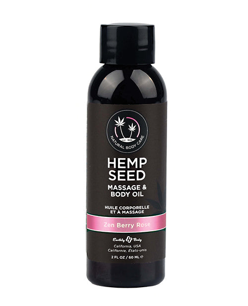 Earthly Body Massage &amp; Body Oil - 2 oz Zen Berry Rose