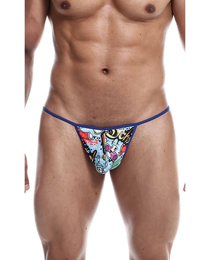 Male Basics Sinful Hipster Wow T Thong G-String Yellow Print XL