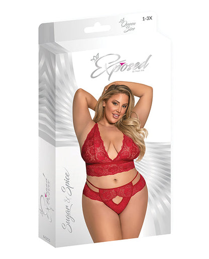 Sugar &amp; Spice Bra &amp; Panty Red QN