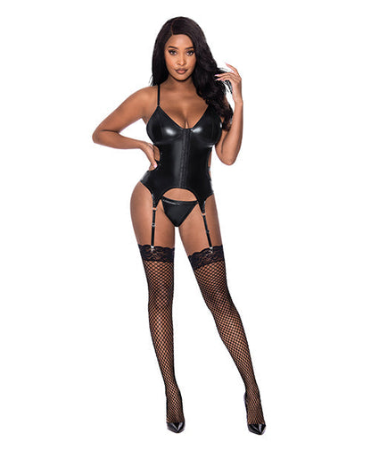 Club Candy Basque &amp; Cheeky Panty Black L/XL