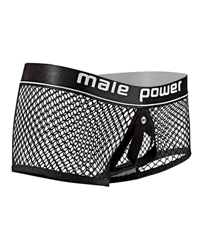 Cock Pit Fishnet Mini Cock Ring Short Black SM
