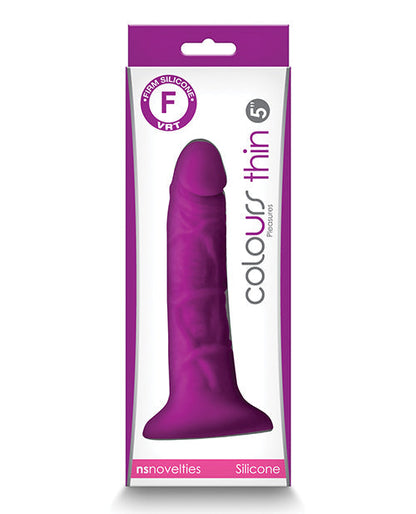 Colours Pleasures Realistic Dildo | 5" Big Dildo | Purple Thin Suction Cup Dildo