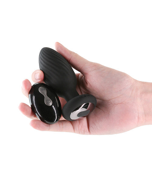 Renegade Alpine 2.0 Gyrating &amp; Vibrating Butt Plug w/Remote - Black
