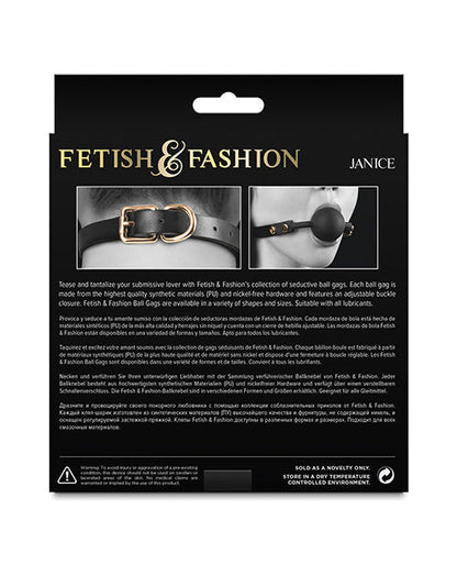 Fetish &amp; Fashion Janice Ball Gag - Black