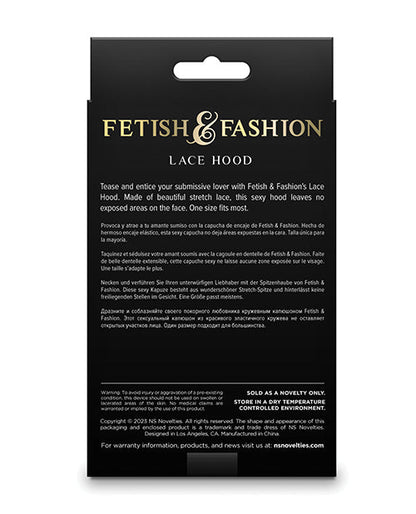 Fetish &amp; Fashion Lace Hood - Black