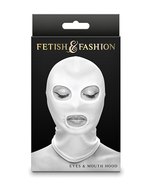 Fetish &amp; Fashion Eyes &amp; Mouth Hood - White
