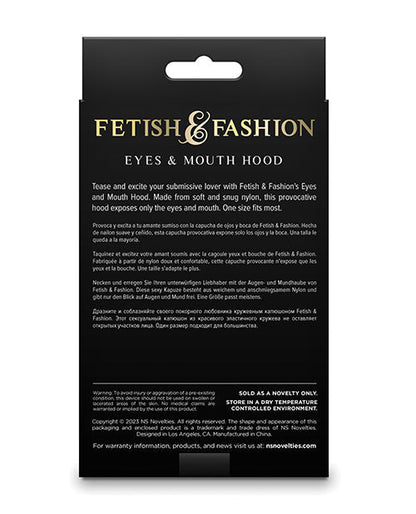 Fetish &amp; Fashion Eyes &amp; Mouth Hood - White